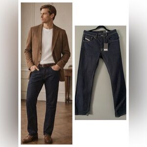 Diesel Larkee Straight Jeans W30 L32 Dark Wash NWT Classic Denim